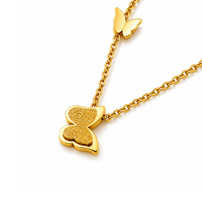 Sasha | Gold Plated Butterfly Charm Necklace