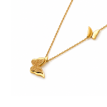 Sasha | Gold Plated Butterfly Charm Necklace