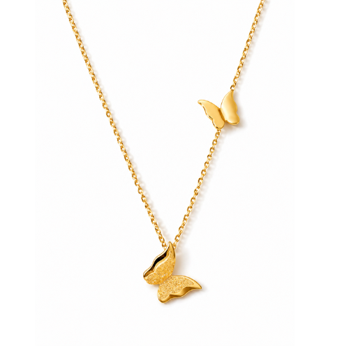 Sasha | Gold Plated Butterfly Charm Necklace