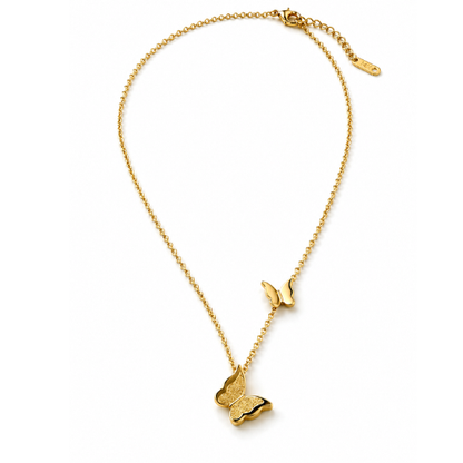 Sasha | Gold Plated Butterfly Charm Necklace