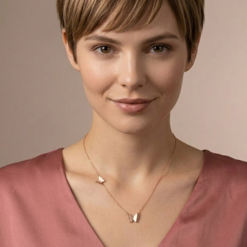 Sasha | Gold Plated Butterfly Charm Necklace