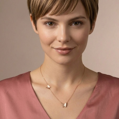 Sasha | Gold Plated Butterfly Charm Necklace