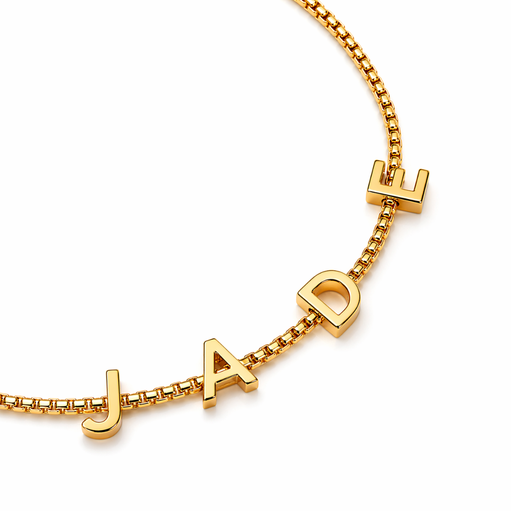 Veronika | Gold Plated Suspended Personalised Name Necklace