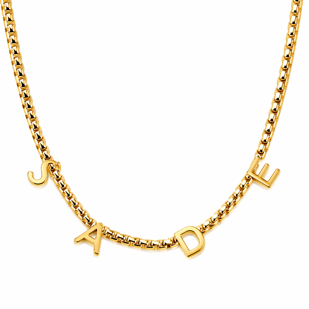 Veronika | Gold Plated Suspended Personalised Name Necklace