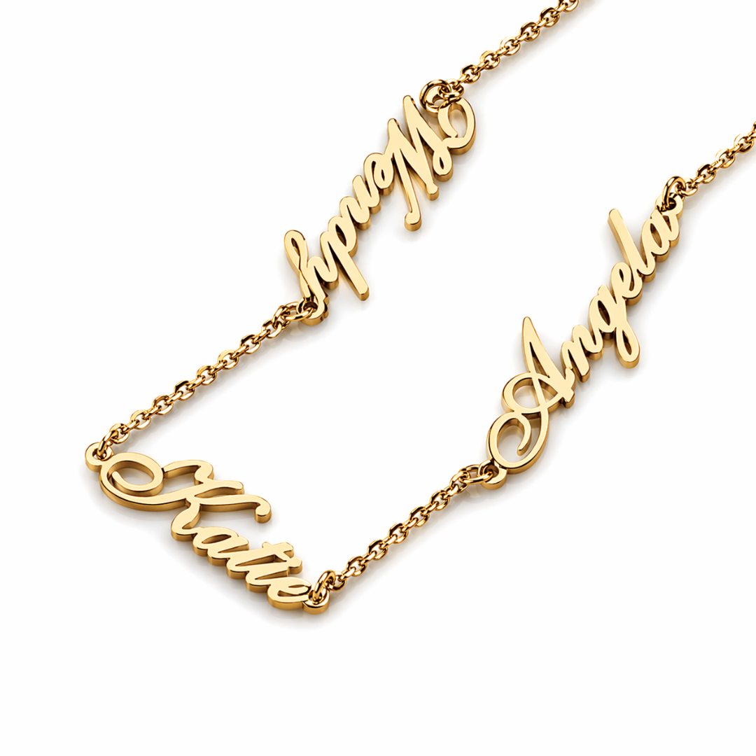 Dorothy | Gold Plated Multiple Name Personalised Necklace