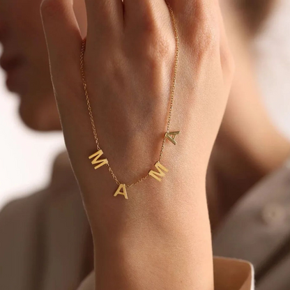 Veronika | Suspended Personalised Necklace, Custom Name Necklace - 18K Gold Plated Waterproof Necklace