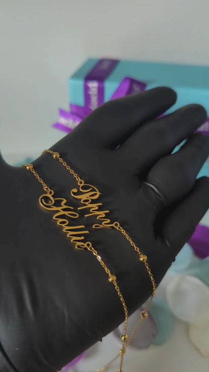 Ivara | Gold Plated Personalised Single Name Necklace