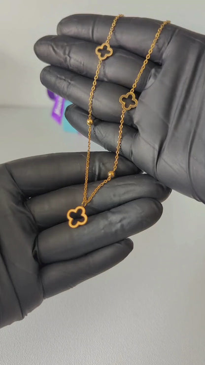 Safina | Gold Plated Four-Leaf Clover Necklace
