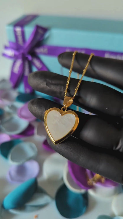Rochelle | Gold Plated Heart Photo Frame Locket Necklace