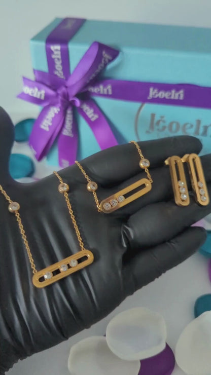 Montana | 18K Gold Plated Moving Ball Waterproof Stud Earrings