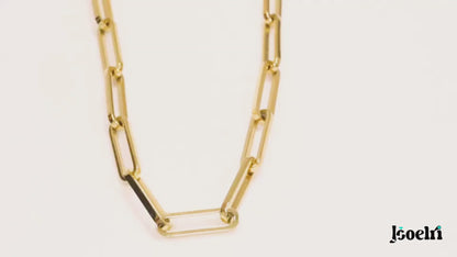 Nova | Gold Plated Paperclip Style Necklace