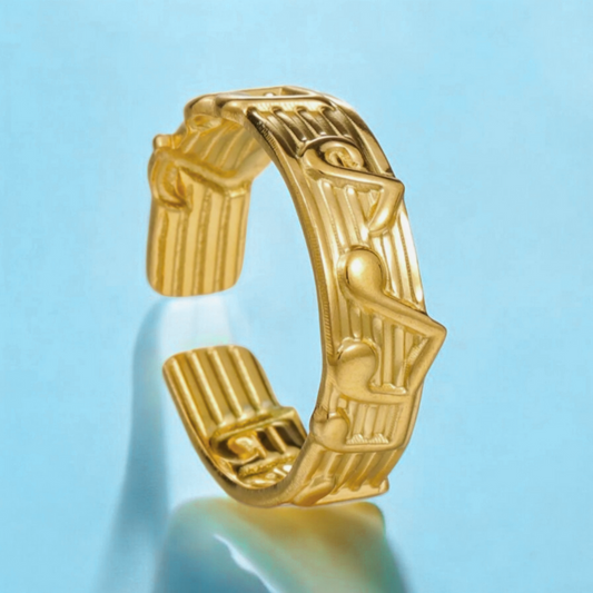 Lexie | Gold-Plated Music Notes Resizable Ring