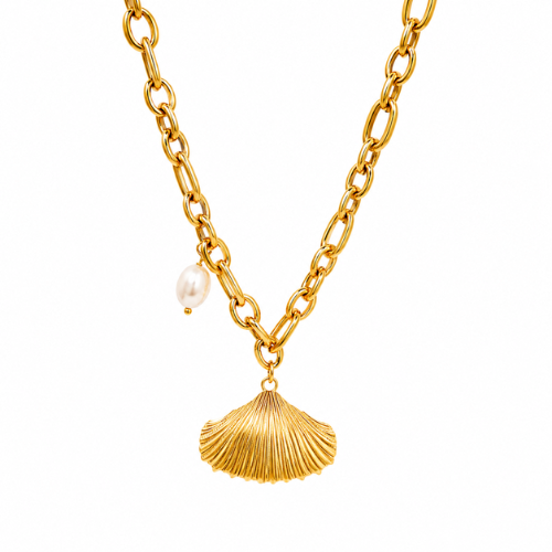 Lumera | Gold Plated Pearl Charm Necklace
