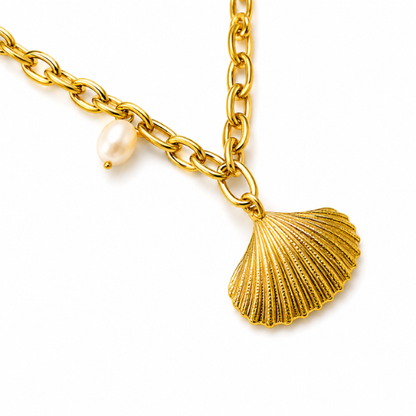 Lumera | Gold Plated Pearl Charm Necklace