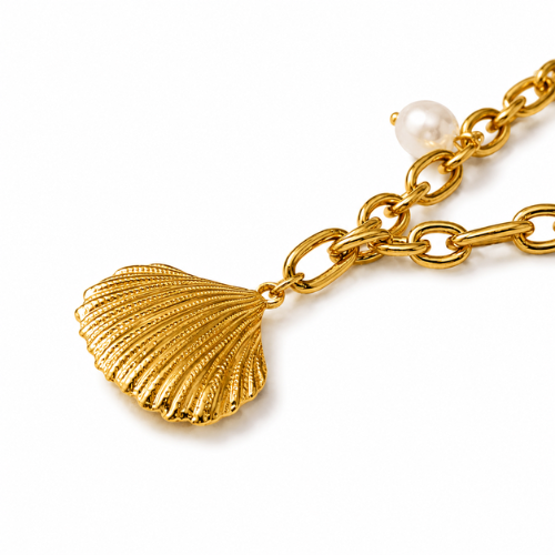 Lumera | Gold Plated Pearl Charm Necklace