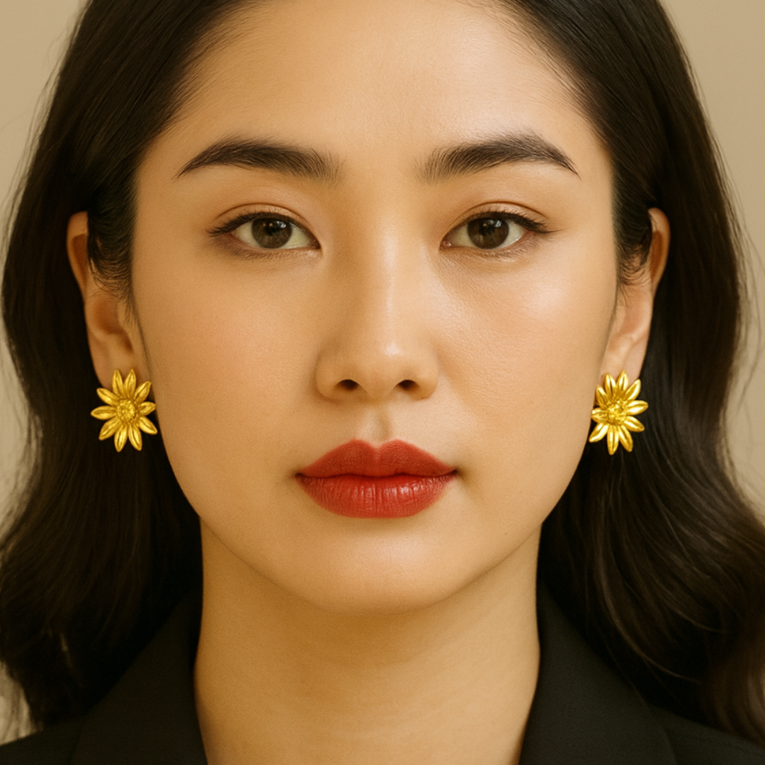 Gianna | 18K Gold-Plated Sunflower Stud Waterproof Earrings