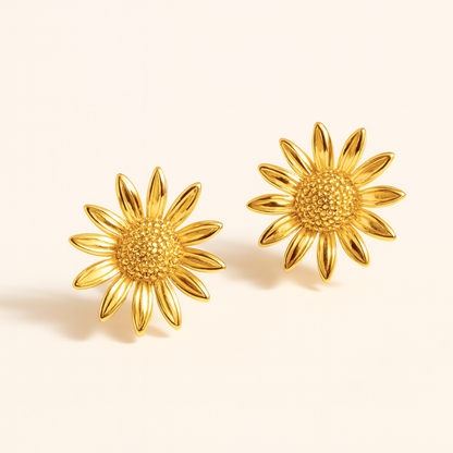 Gianna | 18K Gold-Plated Sunflower Stud Waterproof Earrings