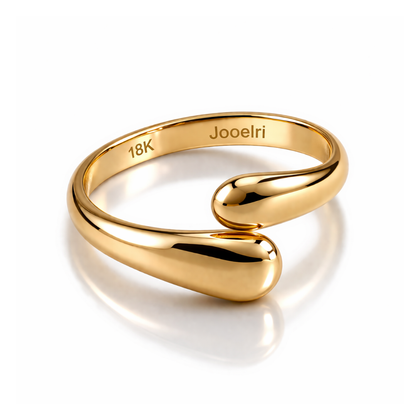 Sabina | Gold Plated Smooth Double Ball Ring