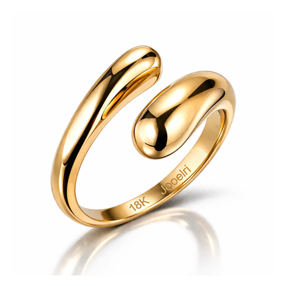Sabina | Gold Plated Smooth Double Ball Ring