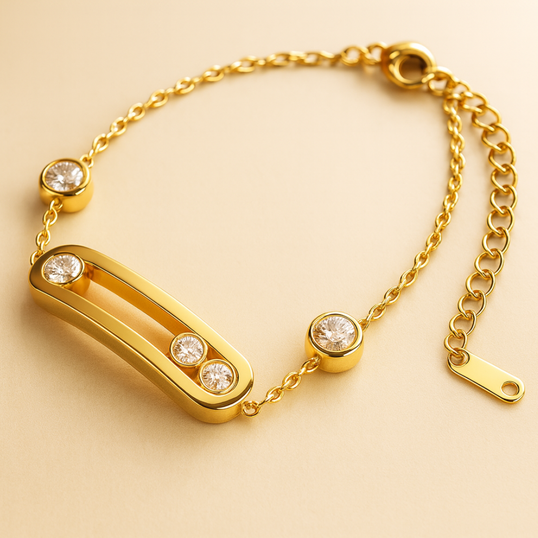 Sheena | 18K Gold Plated Sliding Ball Waterproof Bracelet