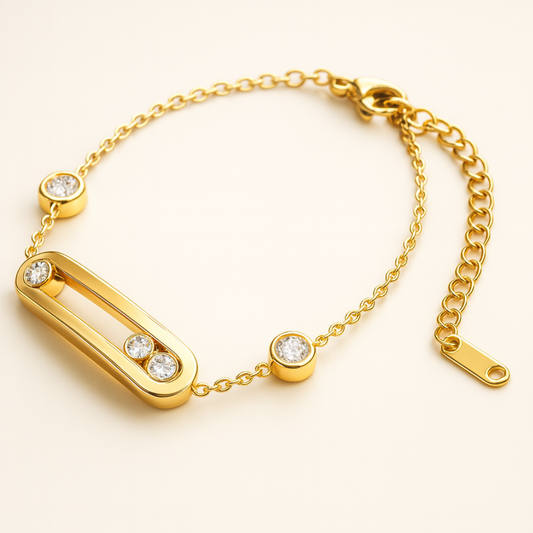 Sheena | 18K Gold Plated Sliding Ball Waterproof Bracelet