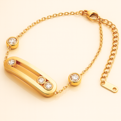 Sheena | 18K Gold Plated Sliding Ball Waterproof Bracelet