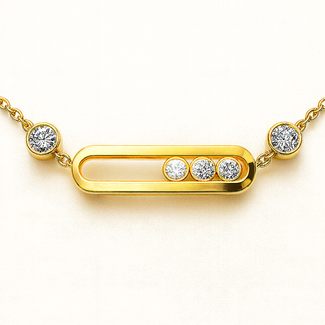 Sheena | 18K Gold Plated Sliding Ball Waterproof Bracelet